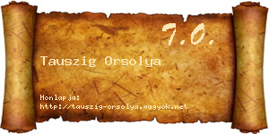 Tauszig Orsolya névjegykártya