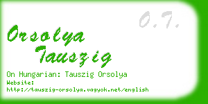 orsolya tauszig business card